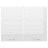 Armadio Sospeso Bianco Lucido 80x31x60 cm in Truciolato 801281