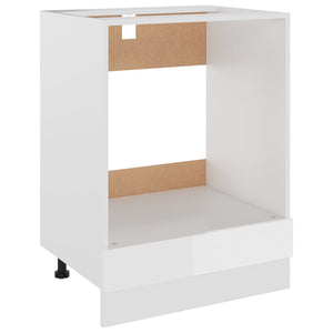 Armadio per Forno Bianco Lucido 60x46x81,5 cm in Truciolato 802502