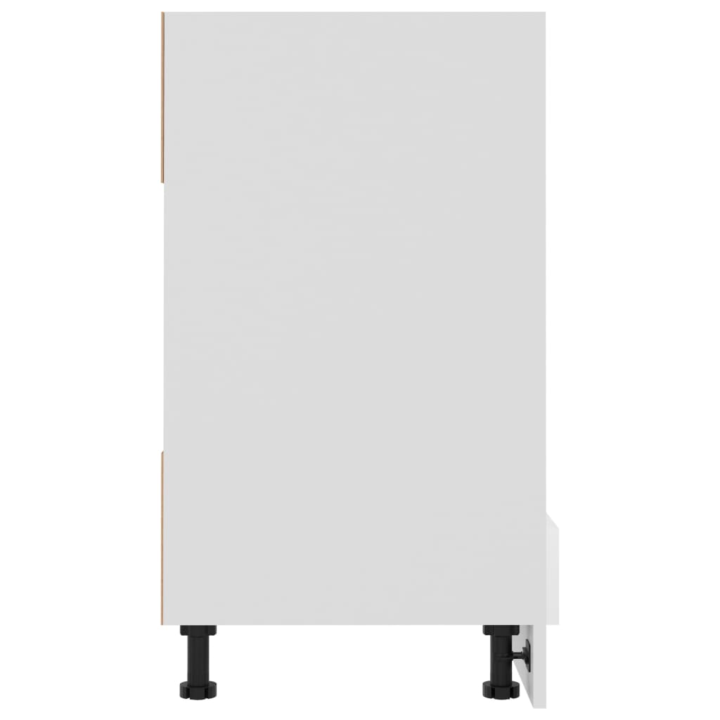 Armadio per Forno Bianco Lucido 60x46x81,5 cm in Truciolato 802502