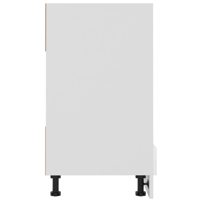 Armadio per Forno Bianco Lucido 60x46x81,5 cm in Truciolato 802502