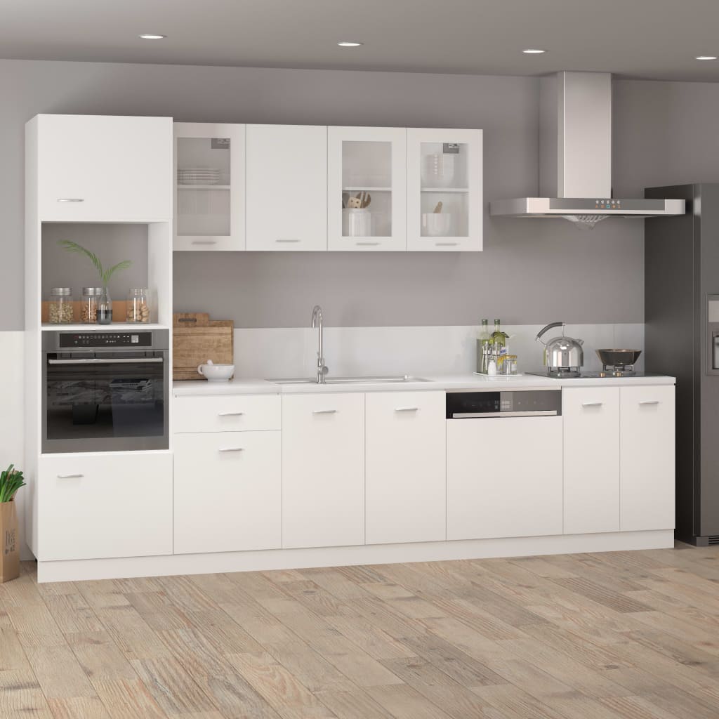 Armadio Sospeso con Vetro Bianco 40x31x60 cm Legno Multistratocod mxl 73155