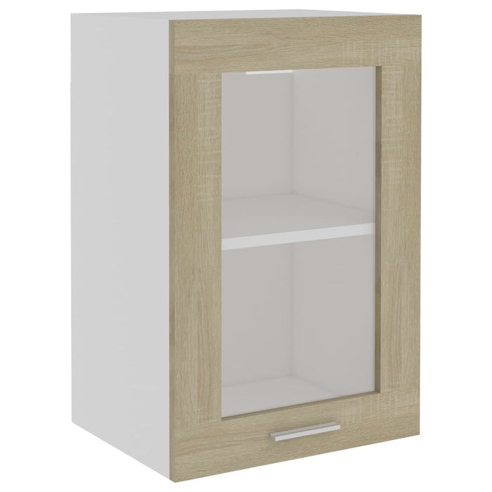 Mobile Pensile con Vetro Rovere Sonoma 40x31x60 cm Multistratocod mxl 121077