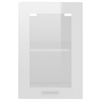 Armadio Sospeso con Vetro Bianco Lucido 40x31x60 cm Truciolato 802510