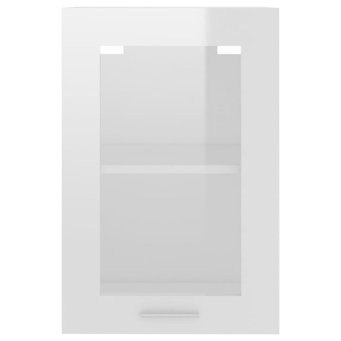 Armadio Sospeso con Vetro Bianco Lucido 40x31x60 cm Truciolato 802510