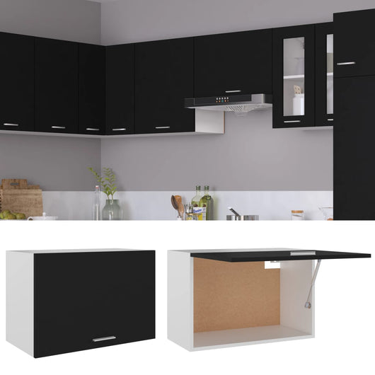 Armadio Sospeso Nero 60x31x40 cm in Truciolato 802514