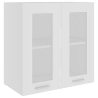 Armadio Sospeso con Vetro Bianco 60x31x60 cm in Truciolato 802521