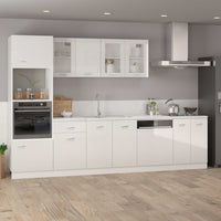 Armadio Sospeso con Vetro Bianco 80x31x60 cm Legno Multistrato 802534