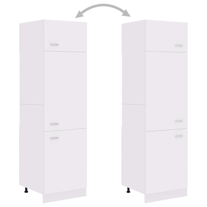 Mobile per Frigo Bianco 60x57x207 cm Legno Multistrato 802538