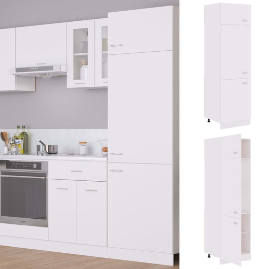 Mobile per Frigo Bianco 60x57x207 cm Legno Multistrato 802538