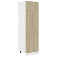 Mobile per Frigo Rovere Sonoma 60x57x207 cm Legno Multistratocod mxl 121273