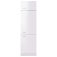 Mobile per Frigo Bianco Lucido 60x57x207 cm Legno Multistrato 802543