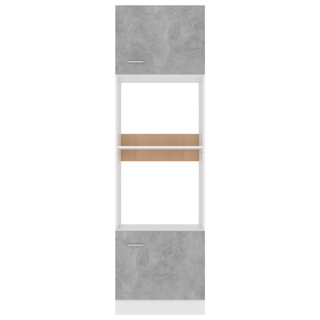 Armadio per Microonde Grigio Cemento 60x57x207 cm in Truciolato cod mxl 77205