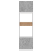 Armadio per Microonde Grigio Cemento 60x57x207 cm in Truciolato cod mxl 77205