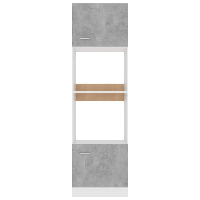 Armadio per Microonde Grigio Cemento 60x57x207 cm in Truciolato cod mxl 77205