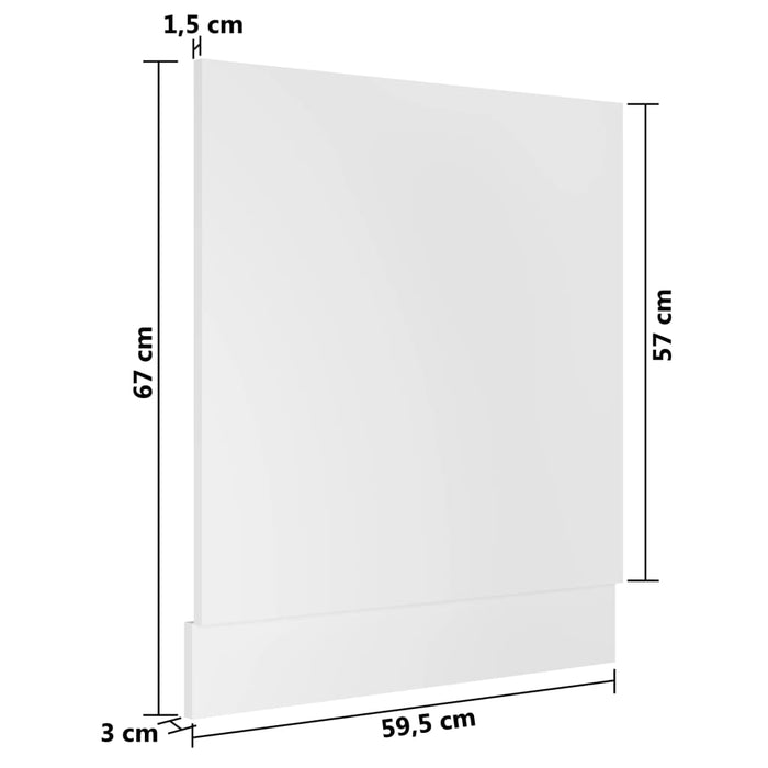 Pannello Lavastoviglie Bianco 59,5x3x67 cm Legno Multistrato 802562