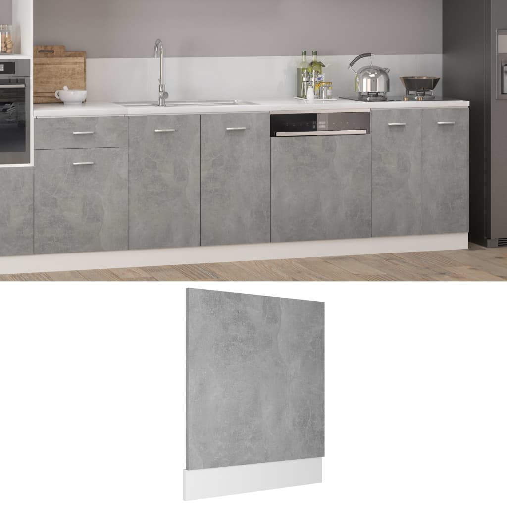 Pannello Lavastoviglie Grigio Cemento 59,5x3x67 cm Multistratocod mxl 73049