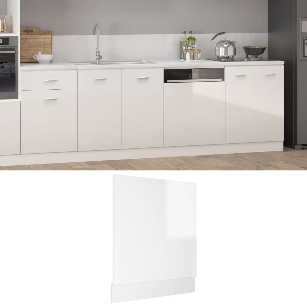 Pannello Lavastoviglie Bianco Lucido 59,5x3x67 cm Truciolato 802567