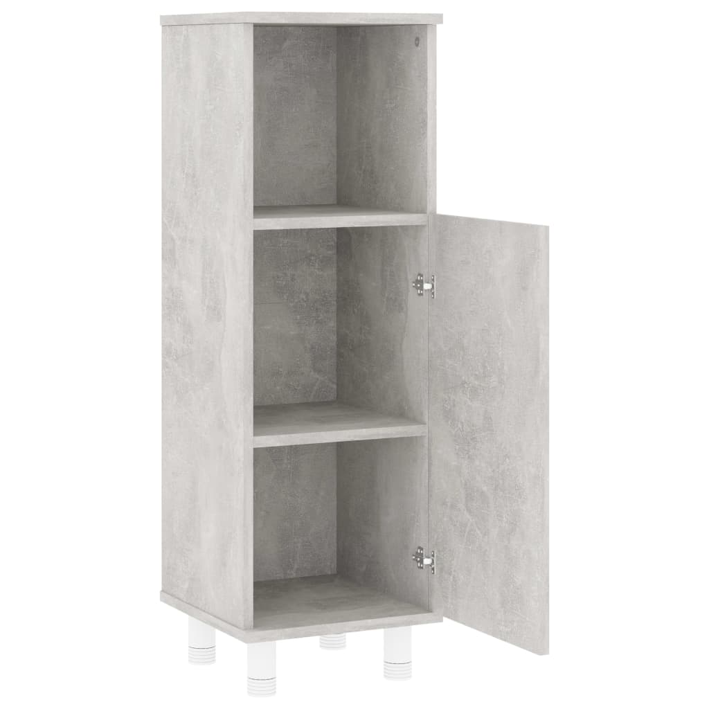 Armadio da Bagno Grigio Cemento 30x30x95 cm in Truciolato cod mxl 14862