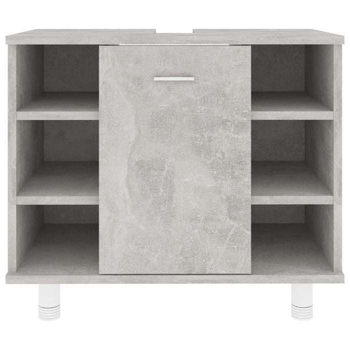 Armadio da Bagno Grigio Cemento 60x32x53,5 cm in Truciolato