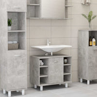 Armadio da Bagno Grigio Cemento 60x32x53,5 cm in Truciolato