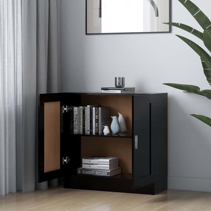 Libreria Nera 82,5x30,5x80 cm in Truciolato