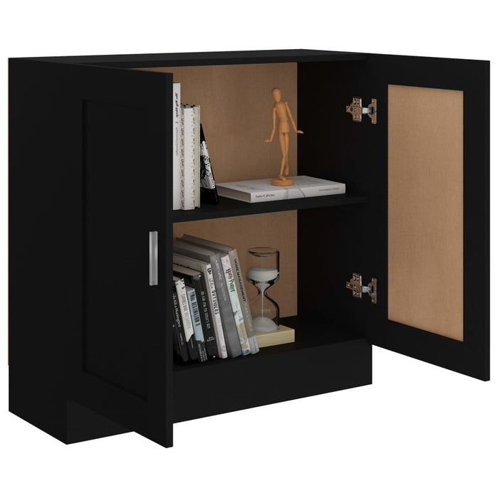 Libreria Nera 82,5x30,5x80 cm in Truciolato