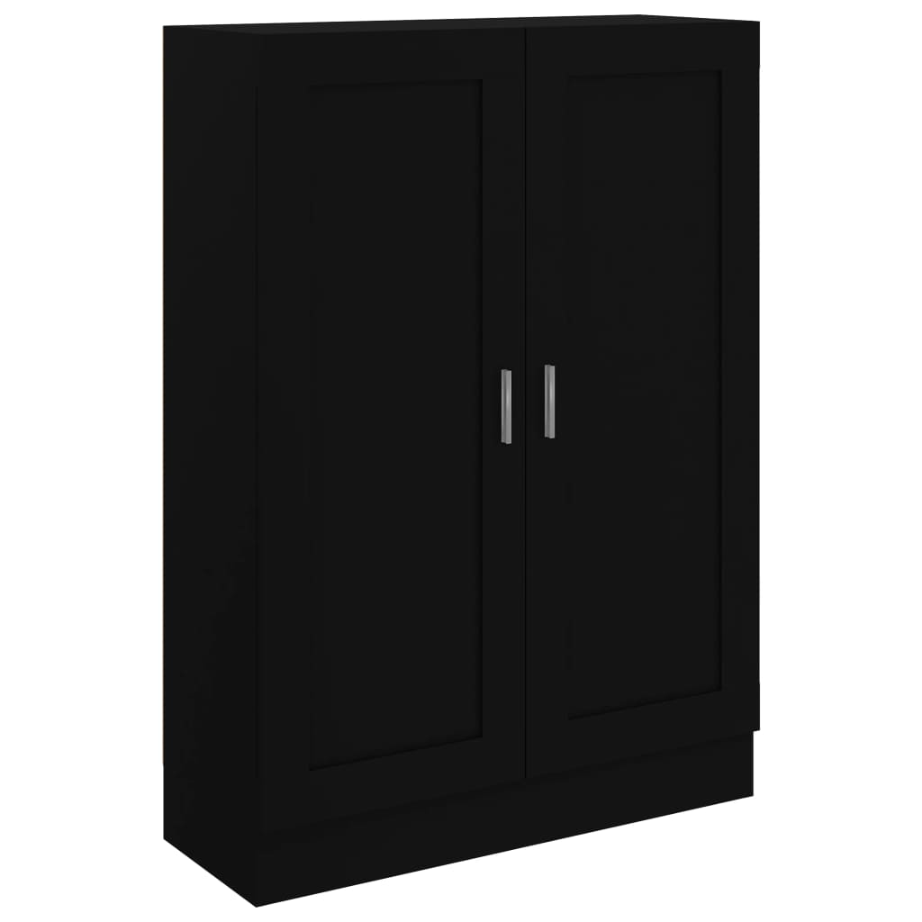 Libreria Nera 82,5x30,5x115 cm in Legno Multistrato 802715