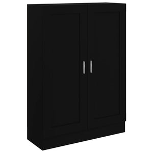 Libreria Nera 82,5x30,5x115 cm in Legno Multistrato 802715