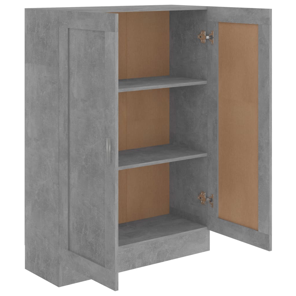 Libreria Grigio Cemento 82,5x30,5x115 cm in Legno Multistrato 802718