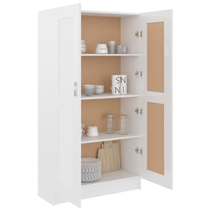 Libreria Bianco Lucido 82,5x30,5x150 cm in Legno Multistrato cod mxl 14126