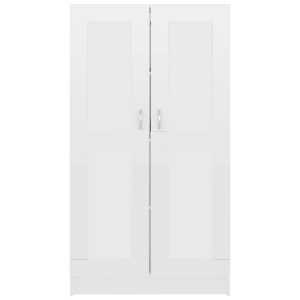 Libreria Bianco Lucido 82,5x30,5x150 cm in Legno Multistrato cod mxl 14126