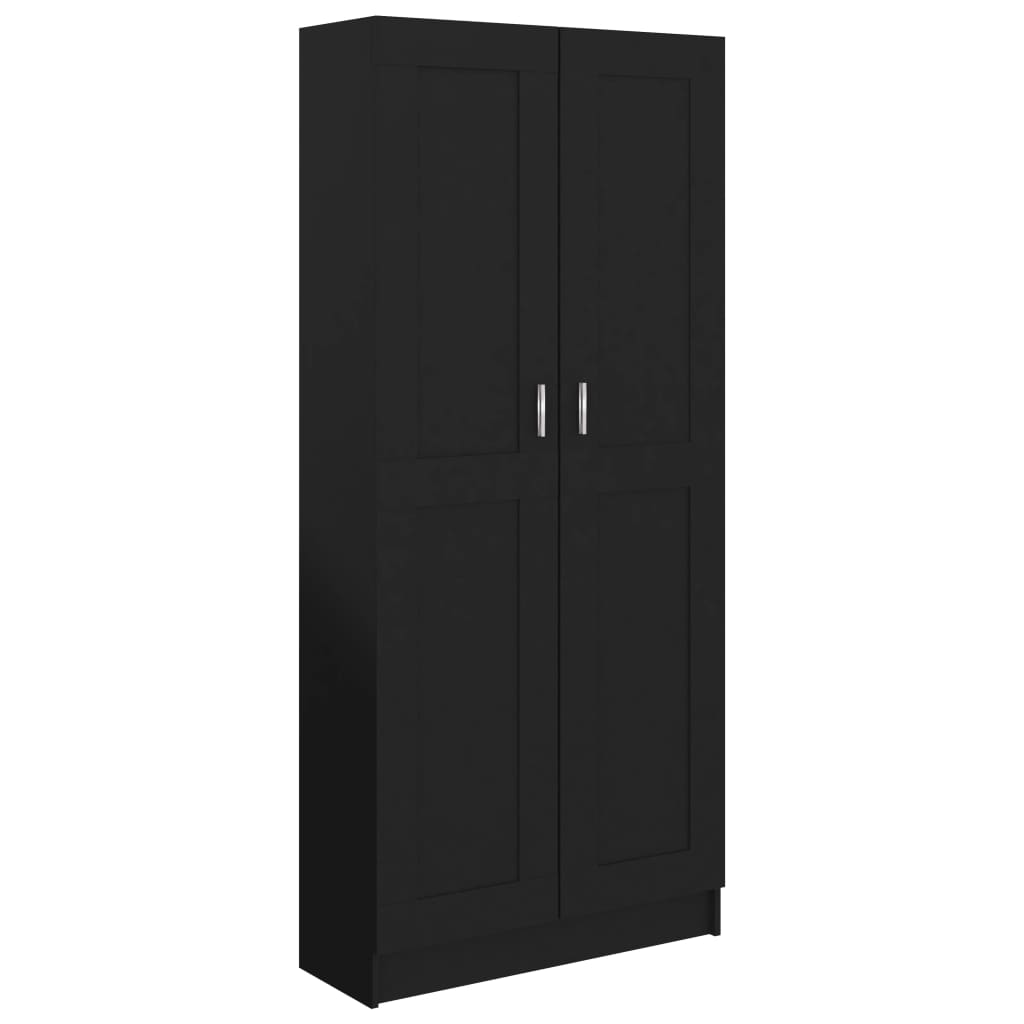 Libreria Nera 82,5x30,5x185,5 cm in Legno Multistratocod mxl 78754