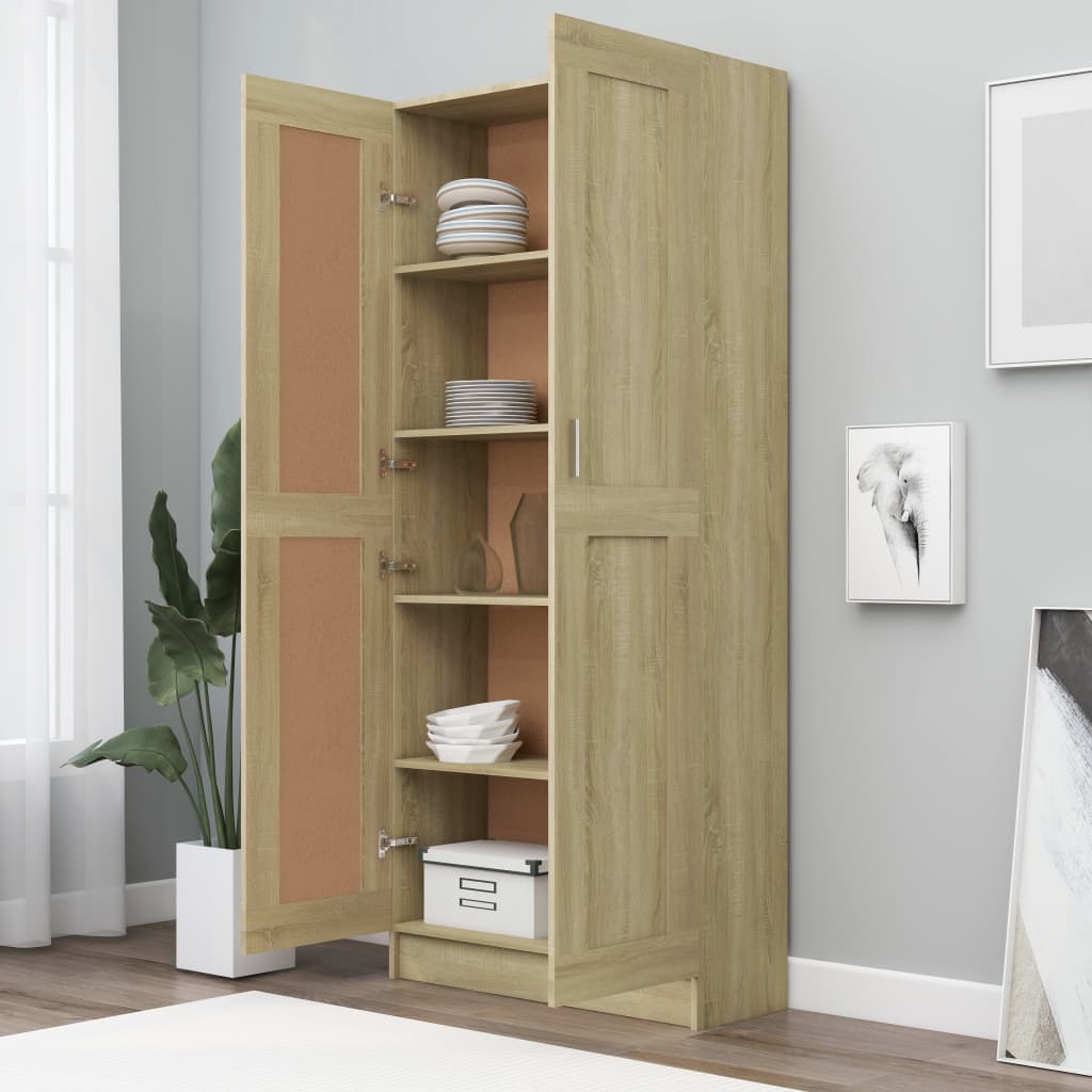 Libreria Rovere Sonoma 82,5x30,5x185,5 cm in Truciolato 802735