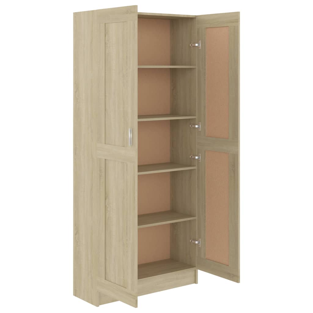 Libreria Rovere Sonoma 82,5x30,5x185,5 cm in Truciolato 802735