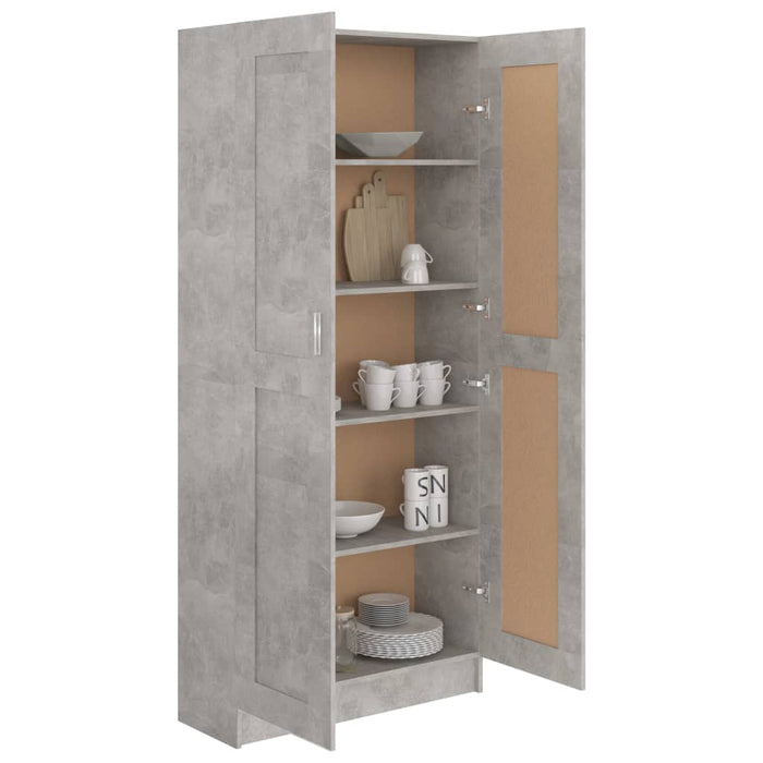 Libreria Grigio Cemento 82,5x30,5x185,5 cm in Truciolato