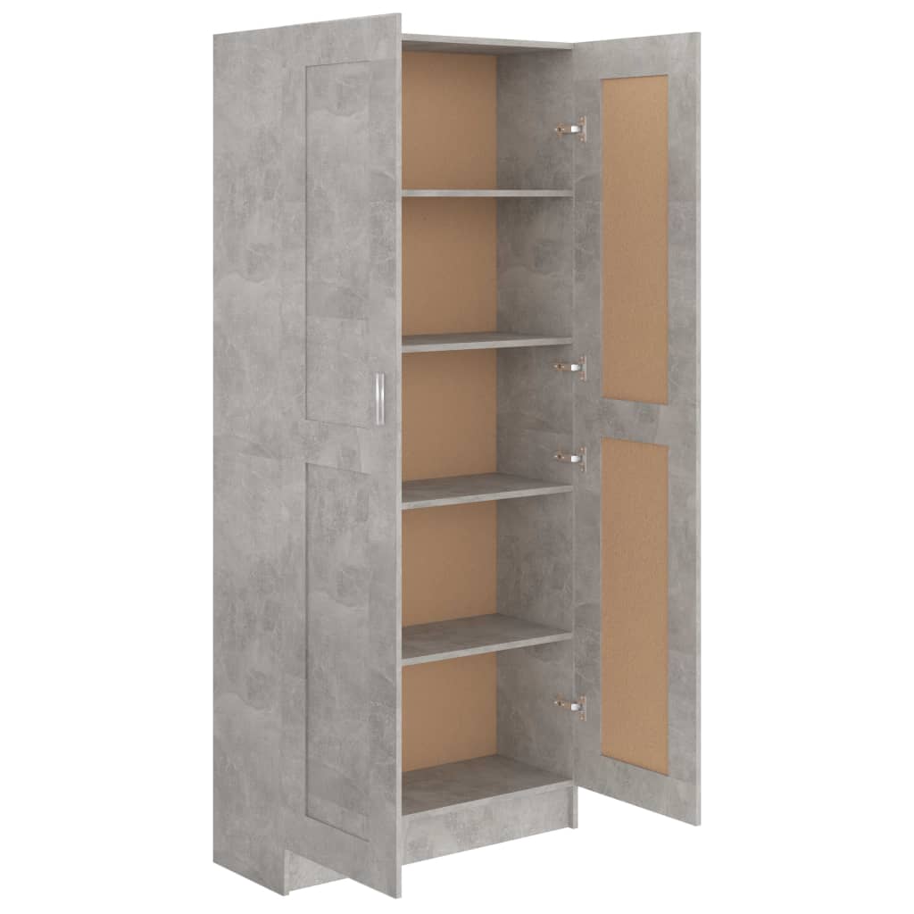 Libreria Grigio Cemento 82,5x30,5x185,5 cm in Truciolato