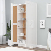 Libreria Bianco Lucido 82,5x30,5x185,5 cm in Truciolato cod mxl 8736