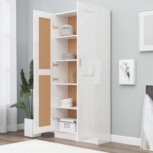 Libreria Bianco Lucido 82,5x30,5x185,5 cm in Truciolato cod mxl 8736