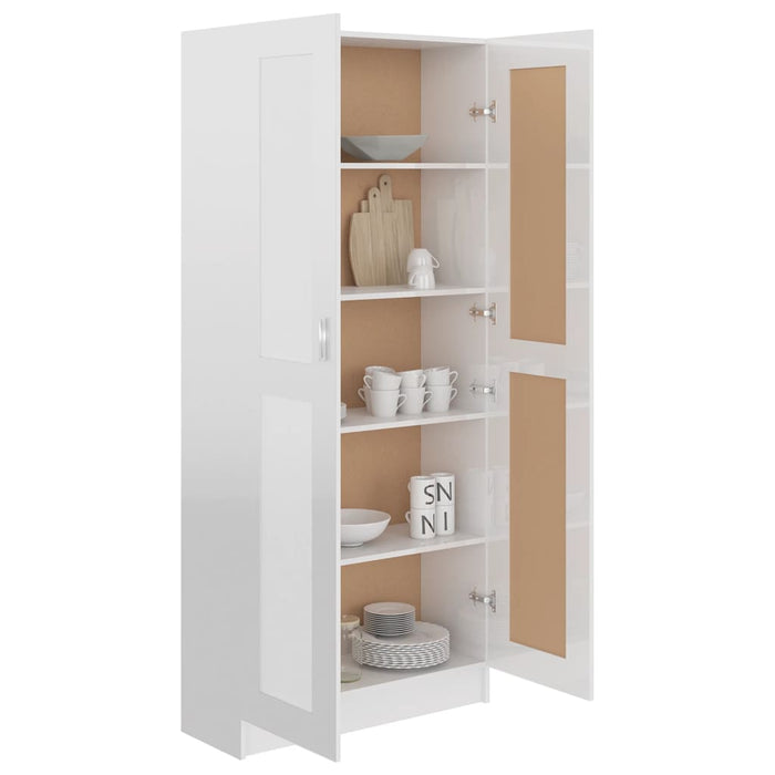 Libreria Bianco Lucido 82,5x30,5x185,5 cm in Truciolato cod mxl 8736