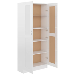 Libreria Bianco Lucido 82,5x30,5x185,5 cm in Truciolato cod mxl 8736