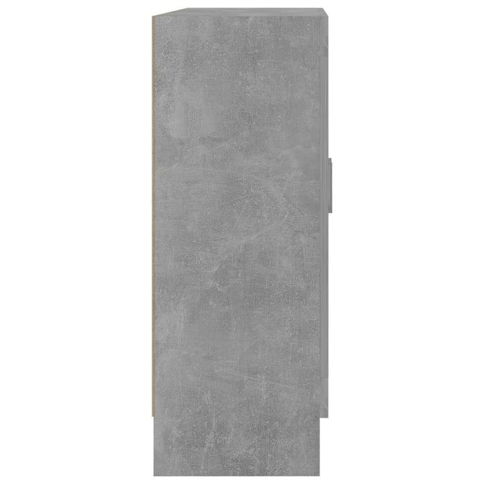 Armadietto con Vetrina Grigio Cemento 82,5x30,5x80cm Truciolato cod mxl 15389