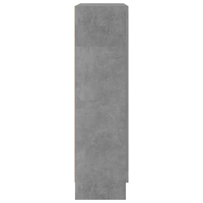 Armadio con Vetrina Grigio Cemento 82,5x30,5x115cm Truciolato cod mxl 6738