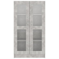 Armadietto e Vetrina Grigio Cemento 82,5x30,5x150 cm Truciolato 802763