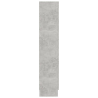 Armadietto e Vetrina Grigio Cemento 82,5x30,5x150 cm Truciolato 802763