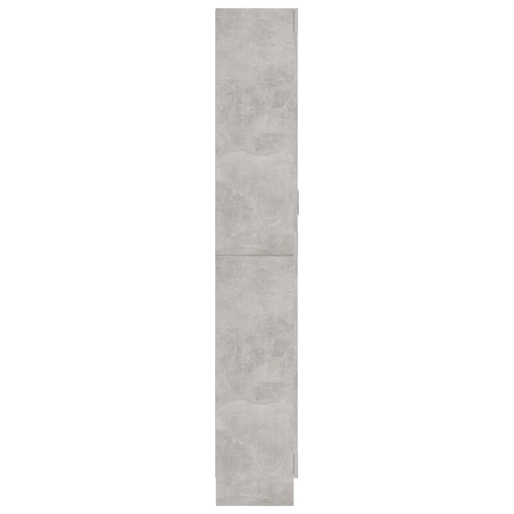 Armadio con Vetrina Grigio Cemento 82,5x30,5x185,5cm Truciolato cod mxl 47653