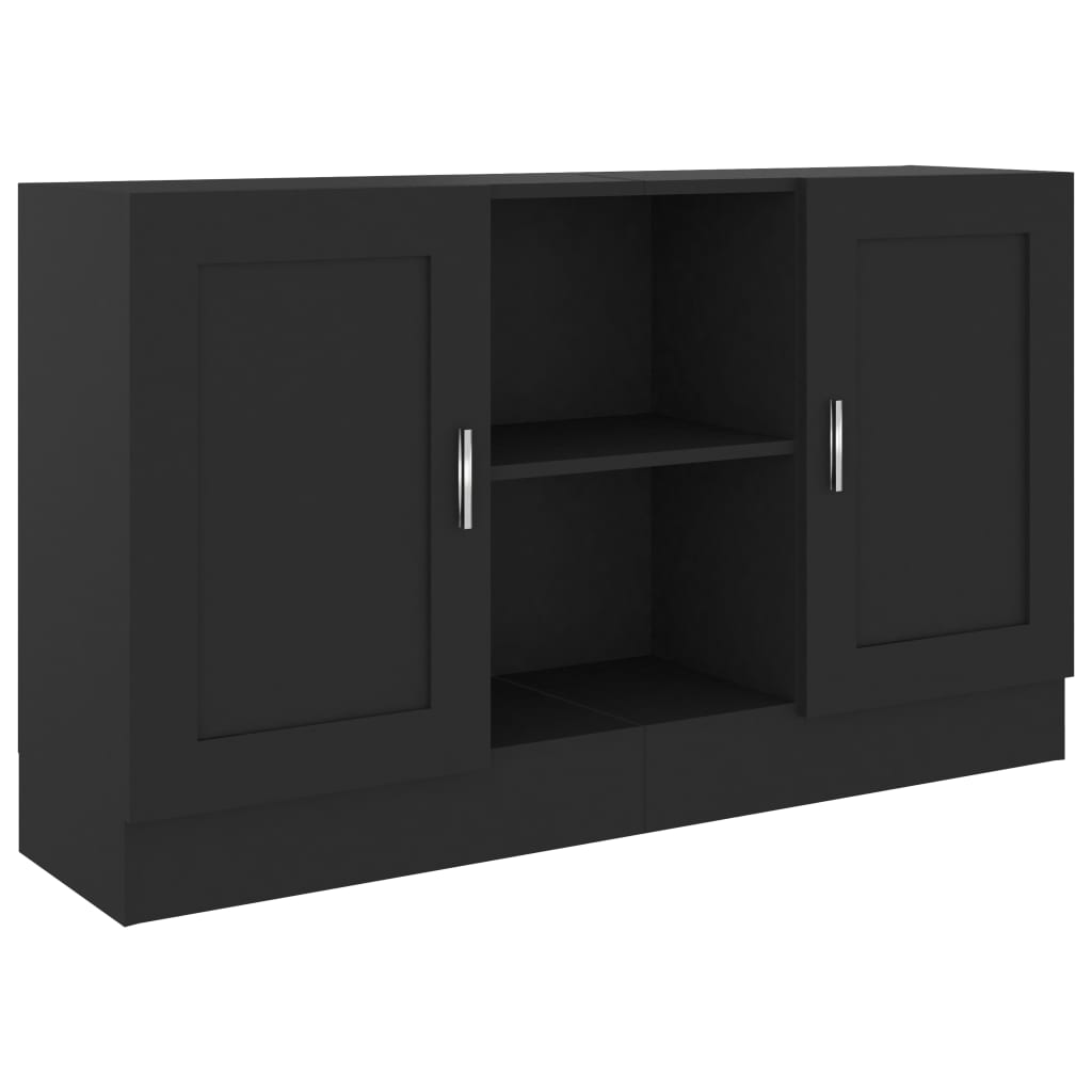 Credenza Nera 120x30,5x70 cm in Truciolato cod mxl 13606