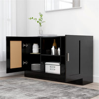 Credenza Nera 120x30,5x70 cm in Truciolato cod mxl 13606