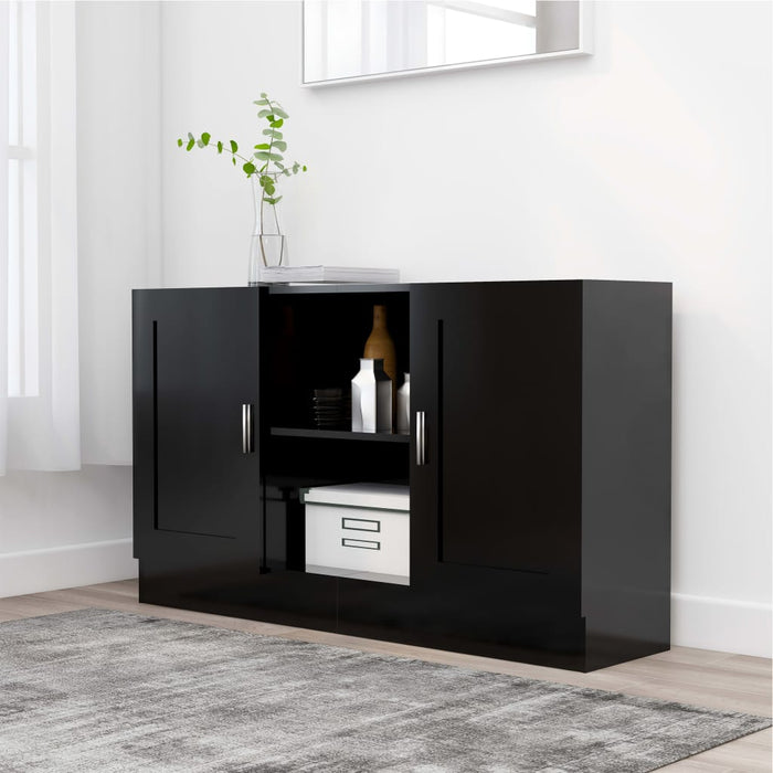 Credenza Nera 120x30,5x70 cm in Truciolato cod mxl 13606