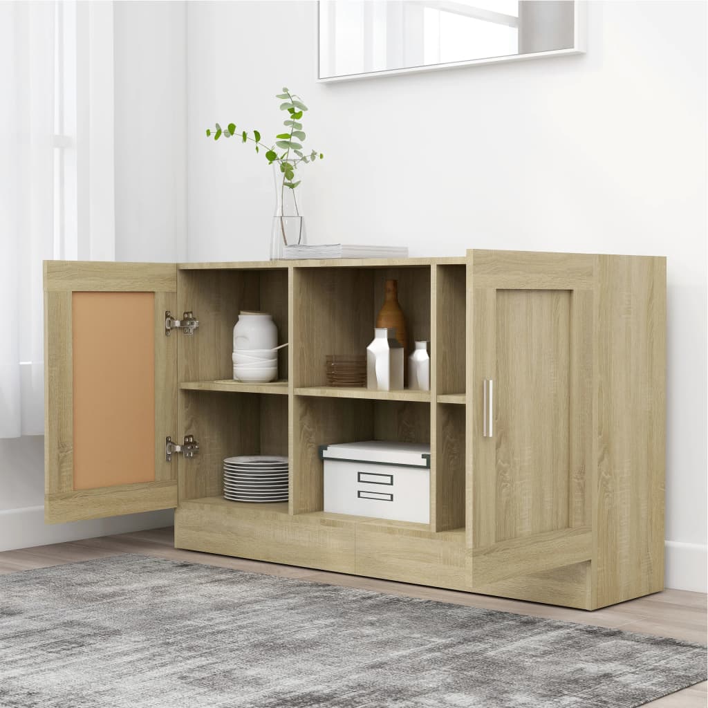 Credenza Rovere Sonoma 120x30,5x70 cm in Truciolato cod mxl 19969