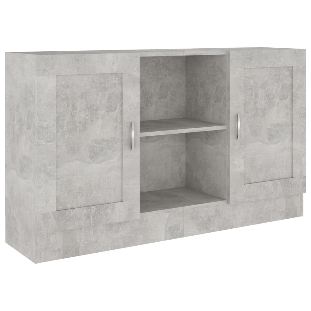 Credenza Grigio Cemento 120x30,5x70 cm in Truciolato